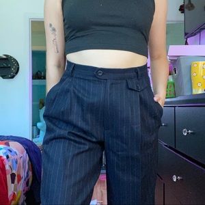 vintage pinstripe trousers